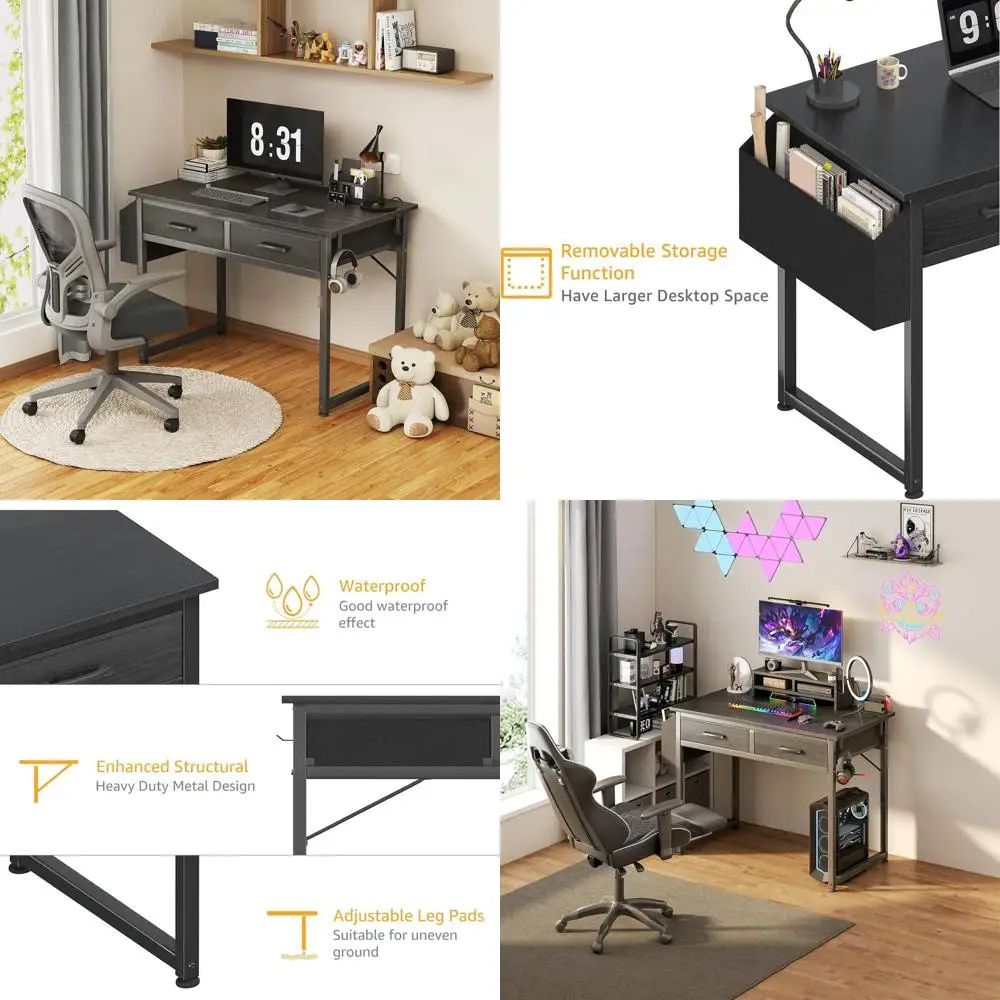 Small Desk With Fab…