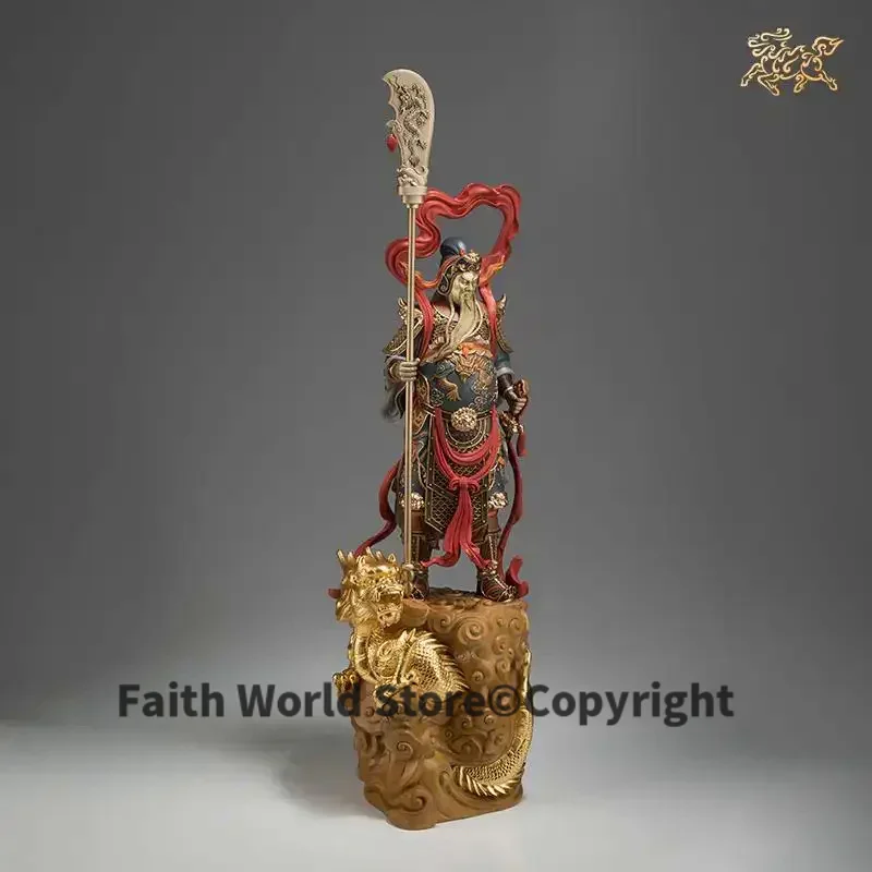 Huge Large HOME Shop Club BAR Company Patron saint TOP high grade GOOD LUCK God of wealth Dragon GUAN GONG Mammon Bronze statue