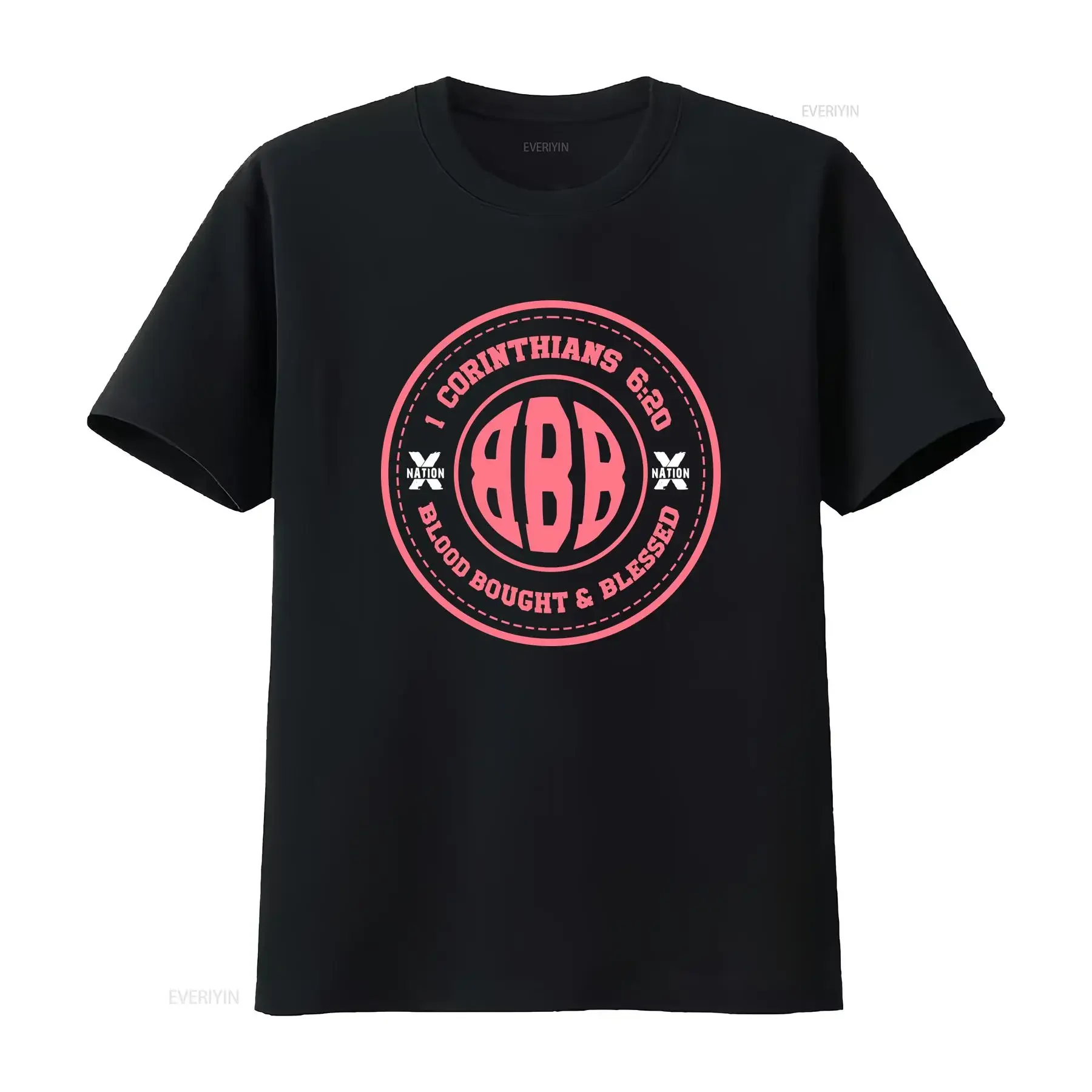 Hebrew Israelite Blood Bought Blessed T Shirt with Fringes X Nation Brand 12 Tribes Garments vintage Washed Stretched