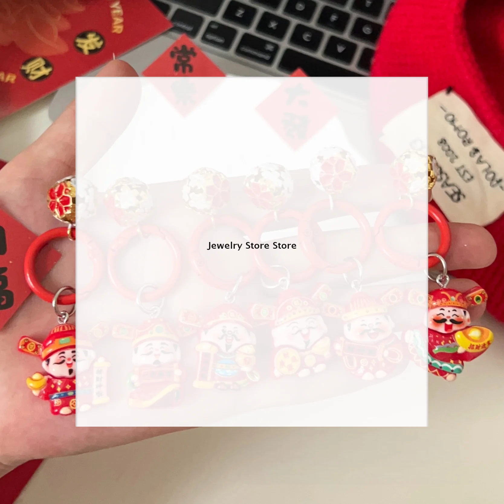 Брелок-подвеска-на-рюкзак-«Год-Лошади»-—-Бог-Богатства-Новогодний-подарок-для-удачи-счастья-и-благословений