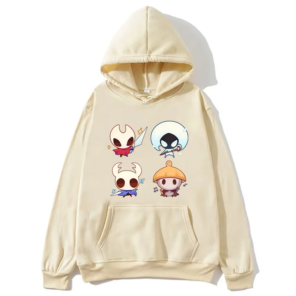Mini Hollow Knight Silksong Cartoon Print Hoodies Hot Game Game Fan Pullovers Women Men Long Sleeve Autumn Winter Oversize Hoody