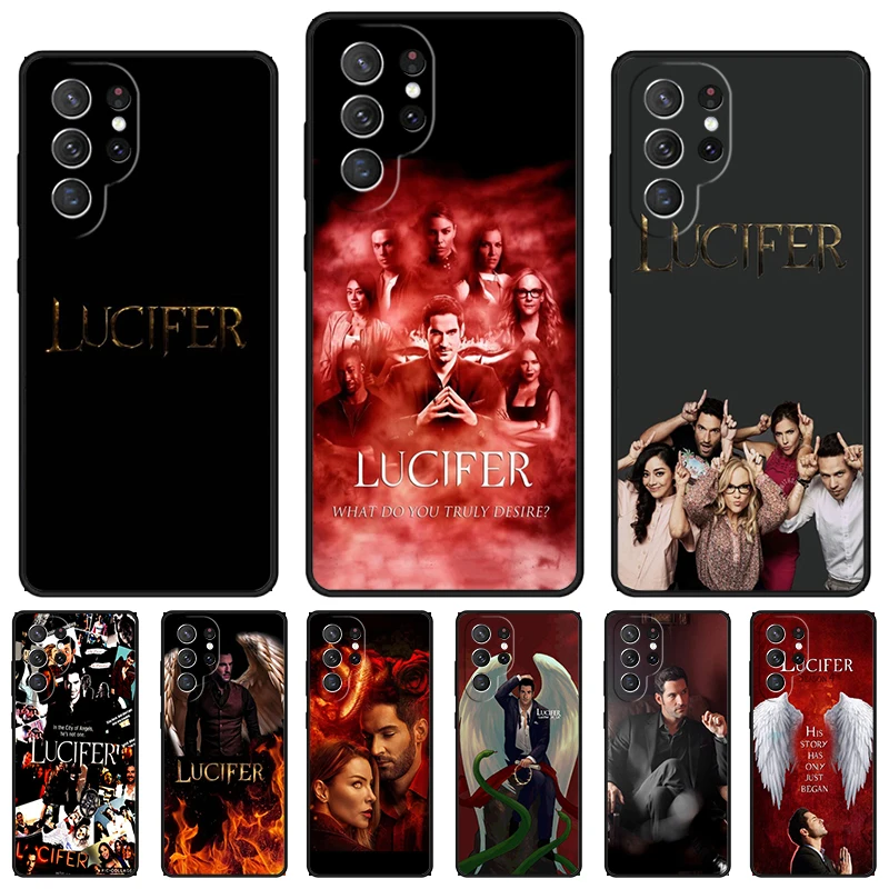 American TV Series Lucifer phone case For Samsung Galaxy S24 S23 S22 Ultra Note 10 20 Plus S8 S9 S10 S20 S21 FE Cover