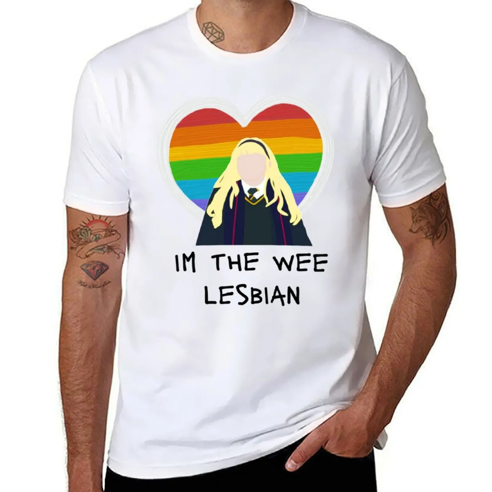 

Derry Girls Pride Im The Wee Lesbian Fitted T-Shirt man t shirt designer t shirts for man cotton t shirt man plain T-shirt