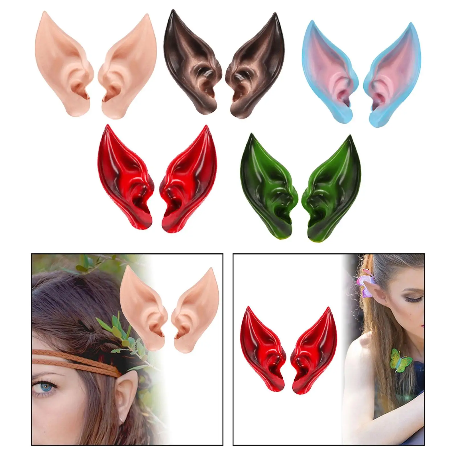 Picture 5: 2x Latex Elf Ear, Elf Ears, Masquerade Carnival Fancy Dress, Cosplay Props, Costumes, Broadcast Props