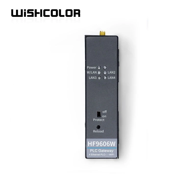 Wishcolor HF-9606W PLC Gateway 4xEthernet PLC to WiFi Remote Monitoring Module for Siemens/Mitsubishi/Omron