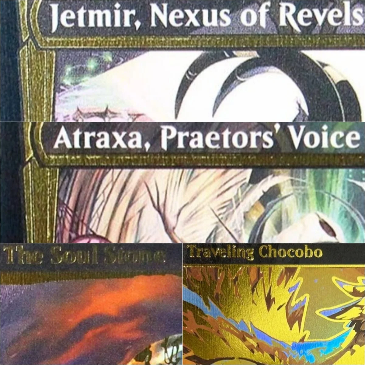 

RaisedFoil "Jetmir, Nexus of Revels/The Soul Stone" Magical Proxy Top Quality Playing Cards Board Game Trading Cards