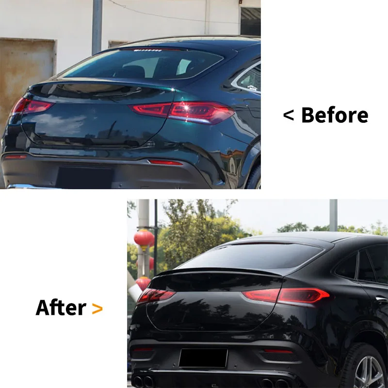 For Mercedes Benz GLE Class GLE350 450 53 C167 Coupe AMG 2020-2024 Rear Trunk Spoiler Wing Lip Diffuser Accessories Tuning