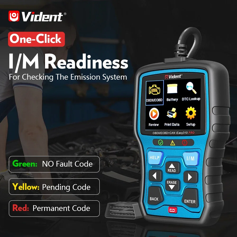 VIDENT IEASY 310PRO  OBD2 AUTOMOTIVE SCANNER  OBD2 SCANNER CHECK ENGINE LIGHT CODE READER PROFESSIONAL 11 LANGUAGES FREE UPGRAD