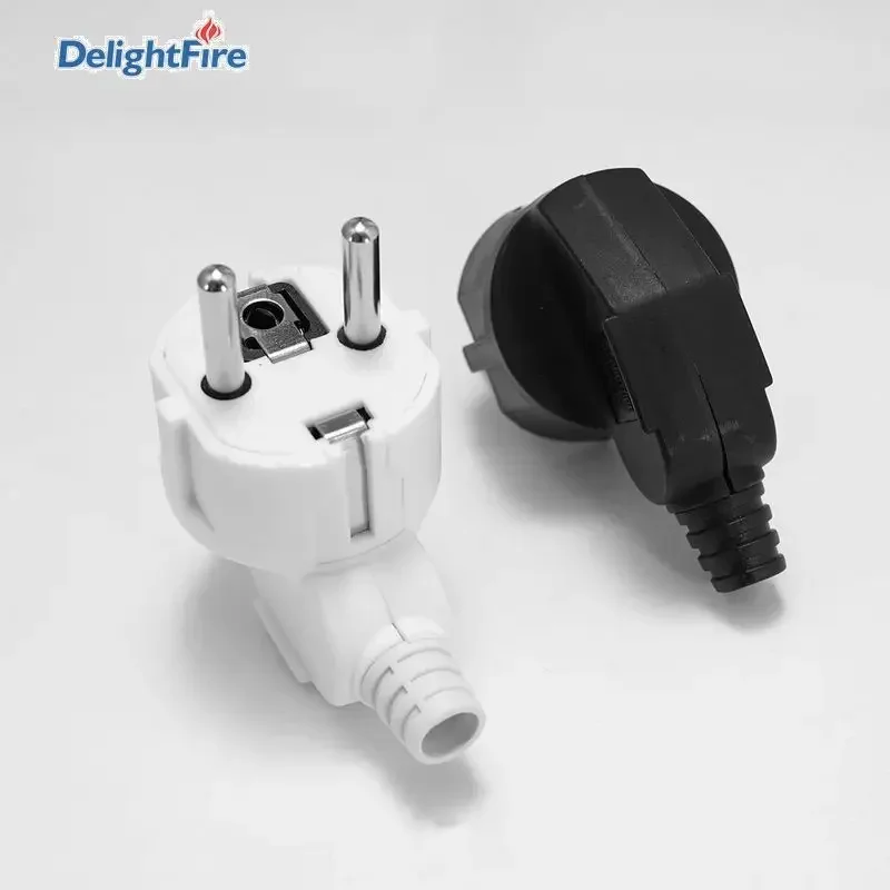 EU Plug Adapter 16A Male Replacement AC Outlets Rewireable Schuko Electeic Socket Euro Connector For Power Extension Cable