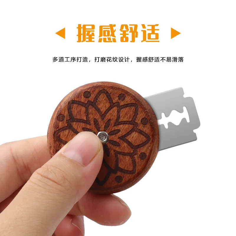 Portable round bread cutter, bread grooming knife, cutting pattern knife, European baguette soft European bag knife, baking supp