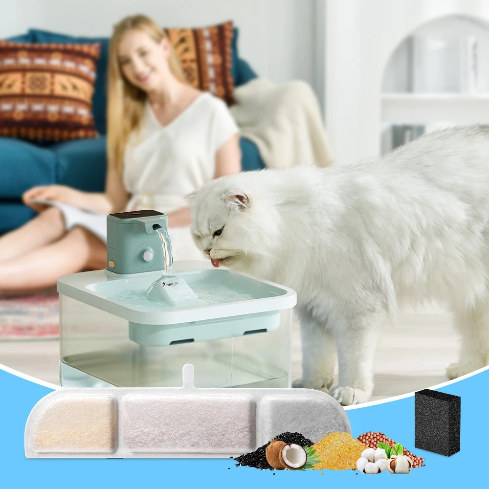 12PCS Pet Water Dispenser Filter Sponge Accessories Are Suitable For Small Qingquan Pet Water Dispenser