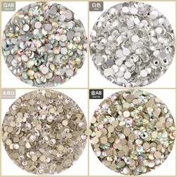 Top Glitter Crystal Gold/Silver base Ab Ss3-ss40 Non Hot Fix Flatback Sewing & Fabric Garment Nail Art Decorations Nail Art