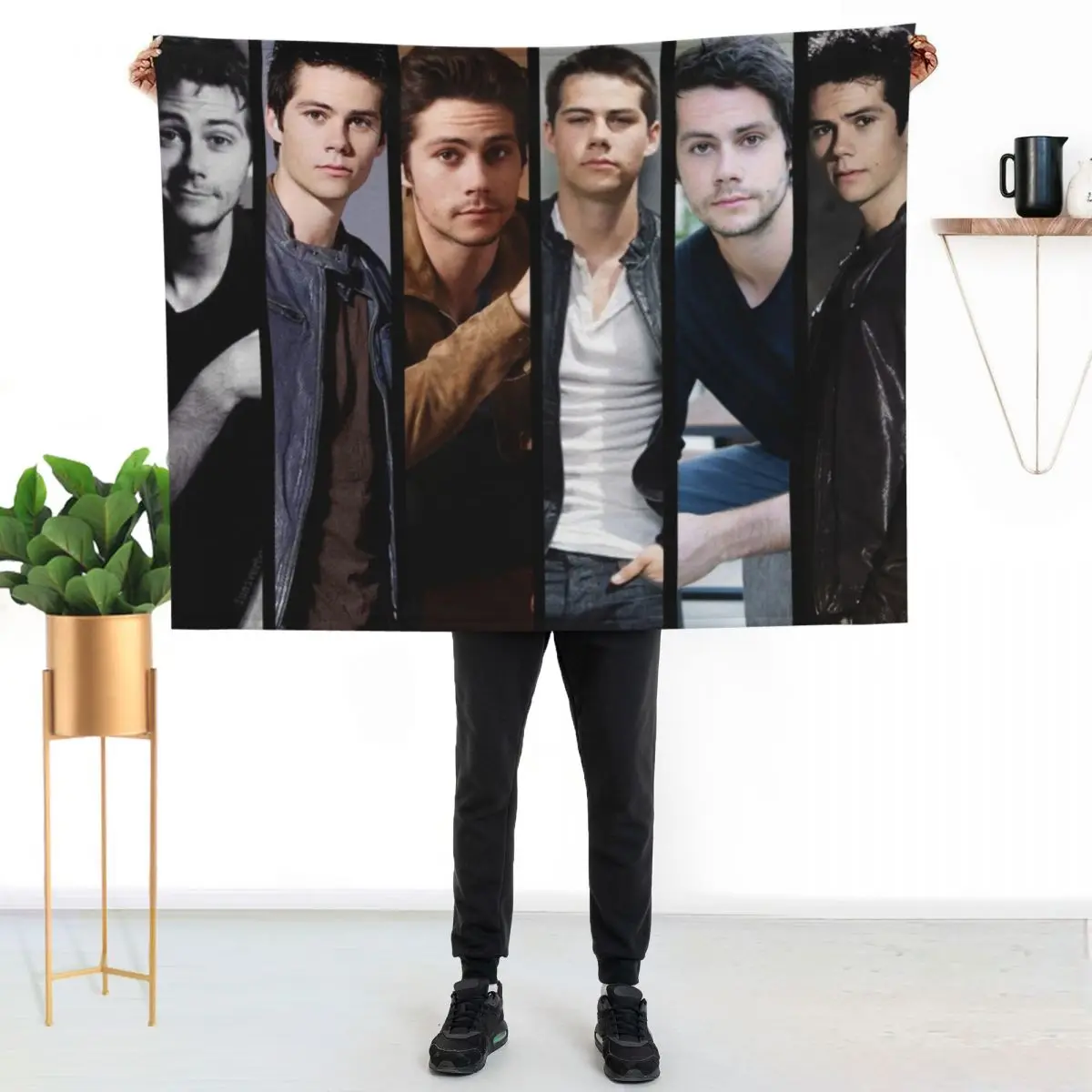 Dylan Obrien Vertical Collage Throw Blanket Soft Beds for babies Kid'S Stuffeds Decoratives Weighted Blankets