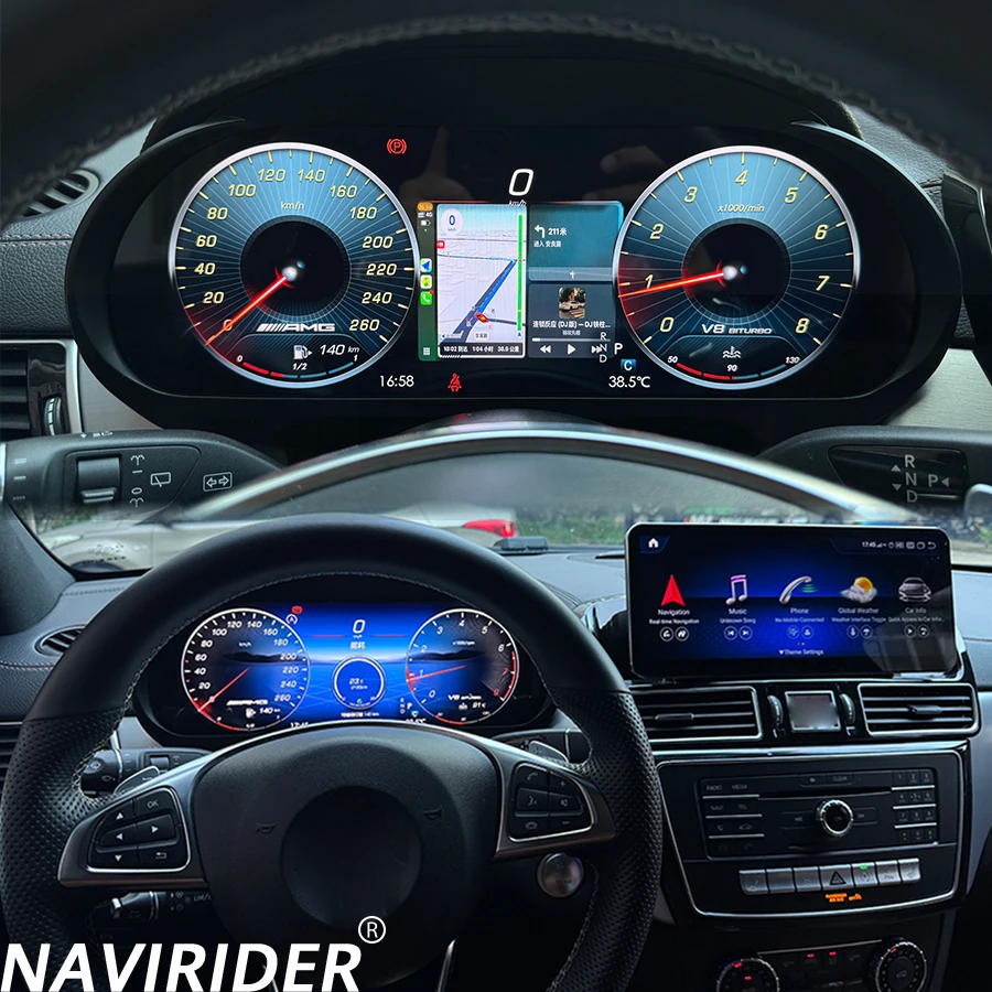 Digital Instrument Cluster For Mercedes Benz ML GL GLE GLS W166 X166 2012-2019 12.3Inch LCD Speedometer Upgrade Smart Dashboard