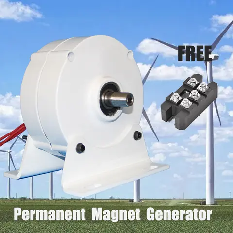 Generador de imán permanente de 10KW, bajo RPM, 8KW, 12V, 24V, 48V, alternador pequeño de CA trifásico para turbina eólica DIY