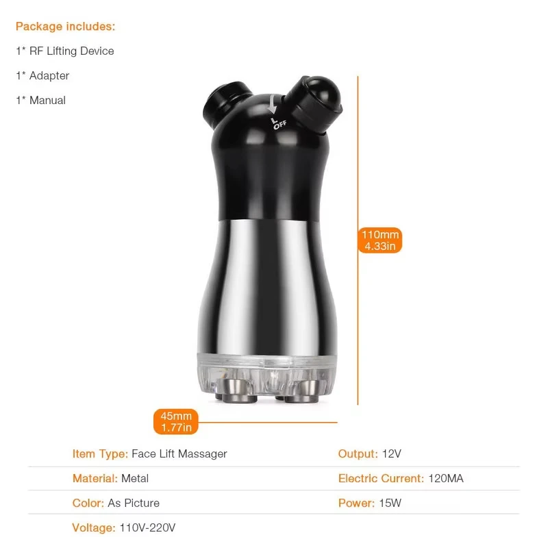 جهاز تجميل الوجه RF مع 5 علاج بالضوء LED لشد الجلد وشد الوجه وأداة مكافحة الشيخوخة لروتين العناية بالبشرة المنزلية #6