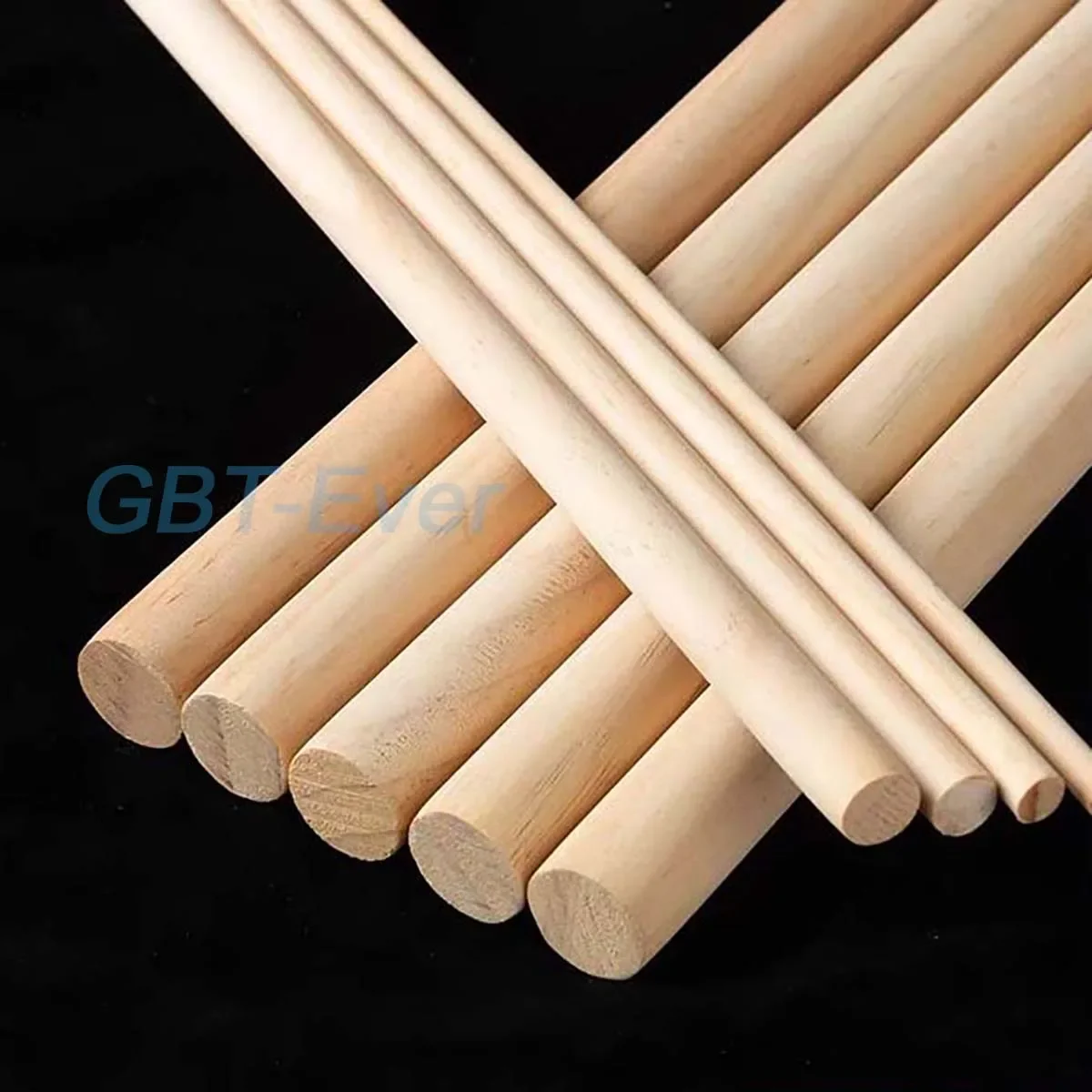 1-6Pcs Pine Solid Wooden Rods Dia 4/5/6/8/10/12/15/18/20mm Long 500mm Round Wooden Stick DIY Architectural Modeling Materials
