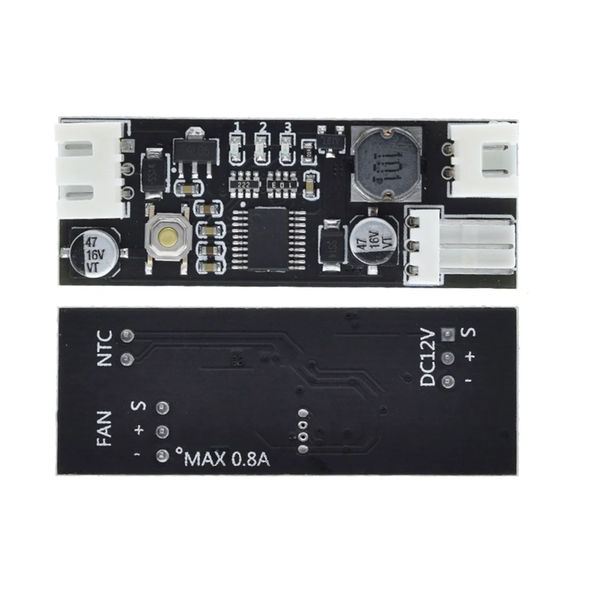 ABUOSingle 12V 0.8A DC PWM 2-3 Draad Fan Temperatuurregeling Snelheidsregelaar Chassis Computer Ruisonderdrukking Module