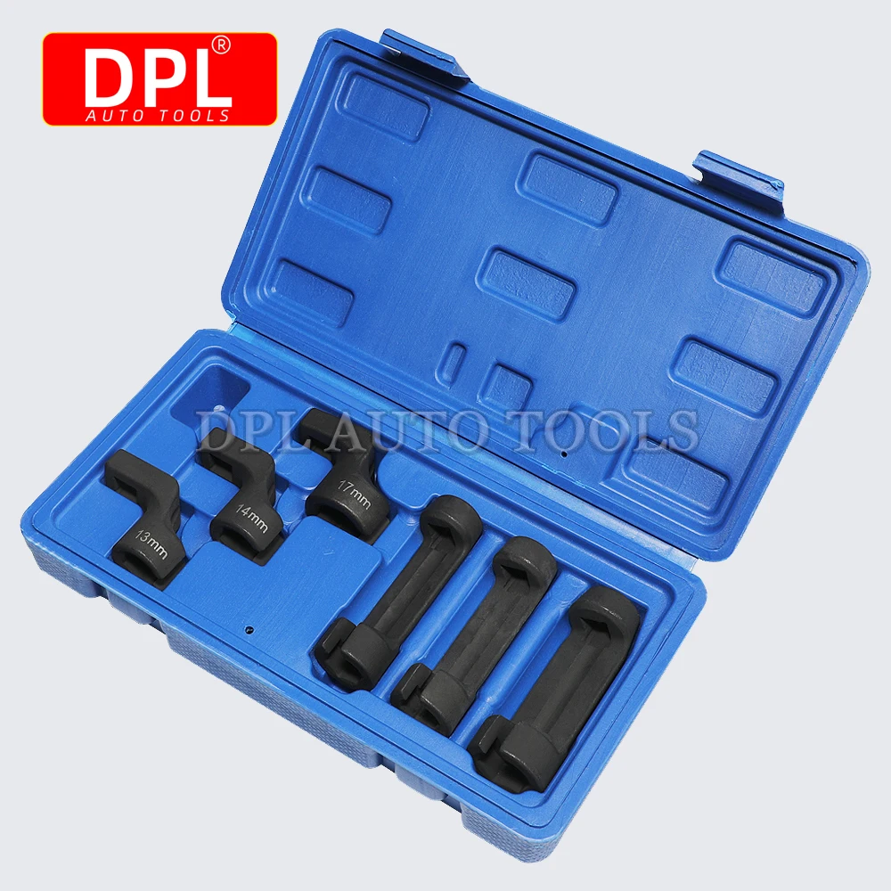 6pc EGT Sensor Socket Set 13mm 14mm and 17mm Straight and Offset Sockets 3/8