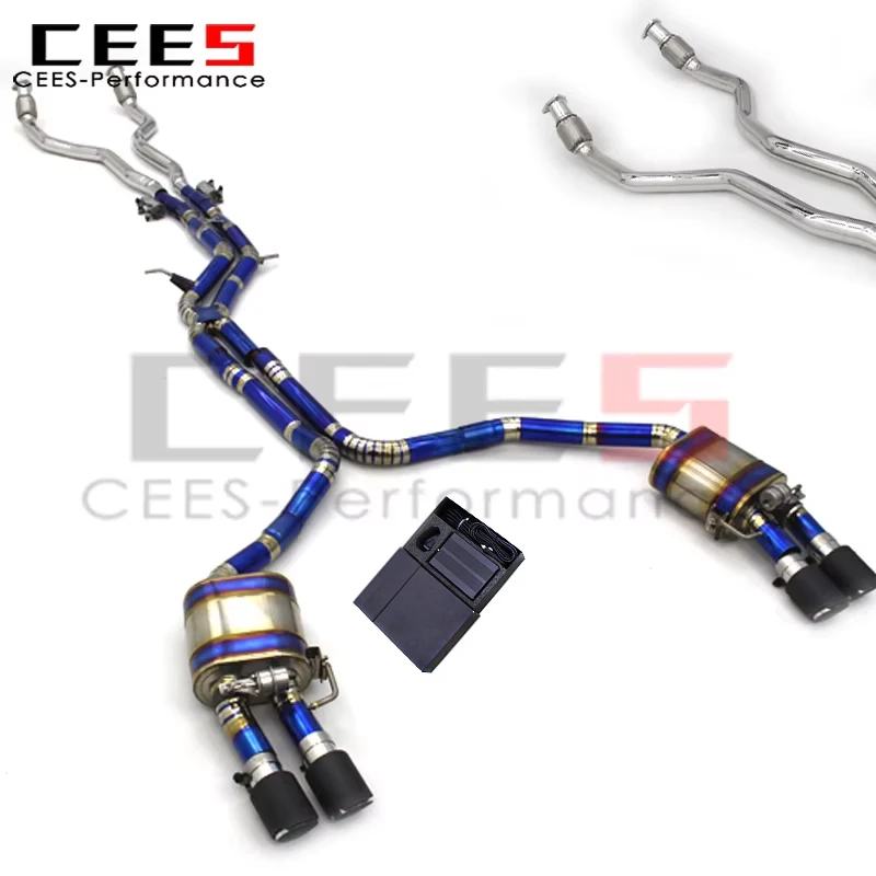 

cees Catback Exhaust 2012-2018 for Audi A6 C7 3.0T Performance Vacuum Valve Turbo Exhaust System Muffler Pipe Kit