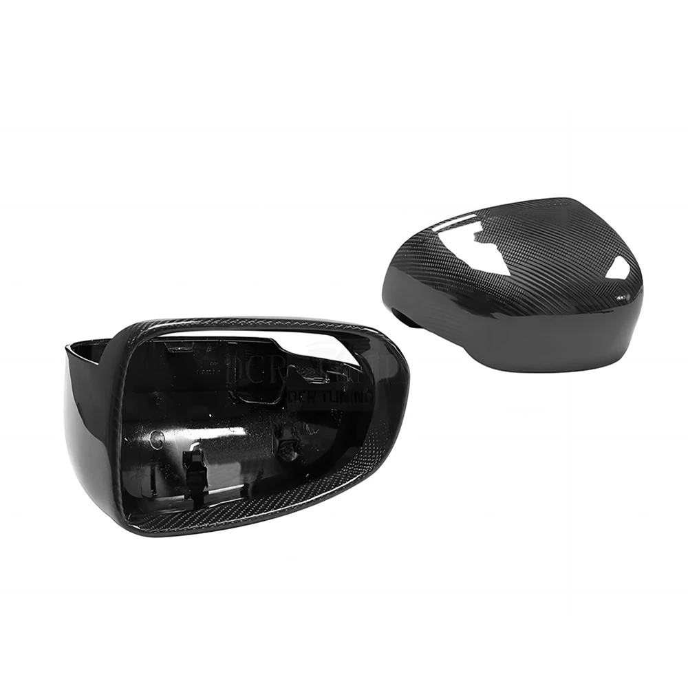 Carbon Fiber Mirror Cover Caps For Volvo XC60 2018-2023 XC90 2017-2022 V90 2020-2022 Full Replacement Perfect Fitment