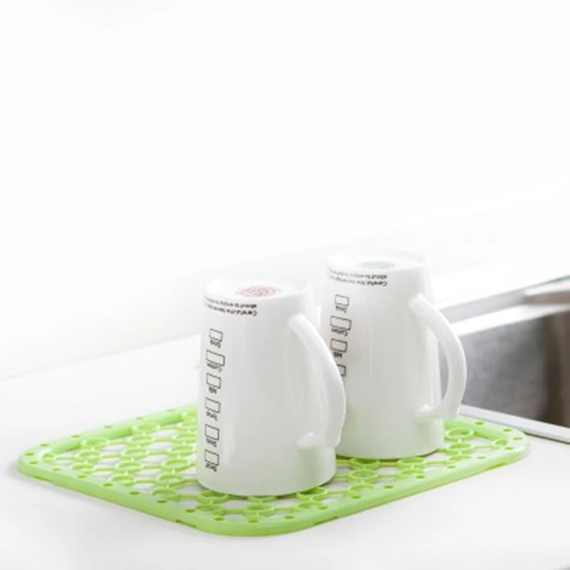 

Kitchen Sink Divider Protector Mat Green Silicone Heat Resistant Sink Mat Cushioning Surface Protector Kitchen Accessories