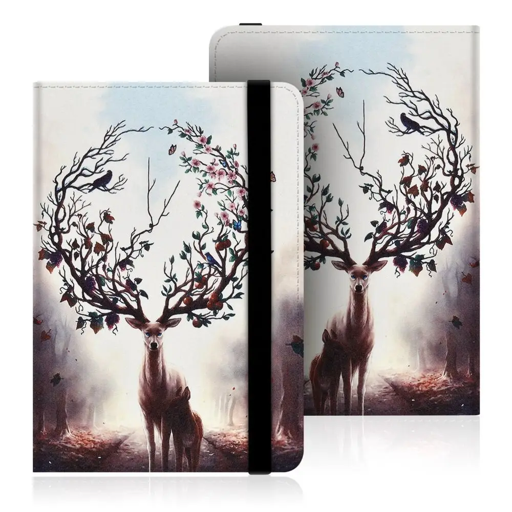 

6-дюймовый чехол для электронного чтения из искусственной кожи с поддержкой рук, универсальный защитный чехол, красочный бумажно-белый 1/2/3/4, полный защитный чехол