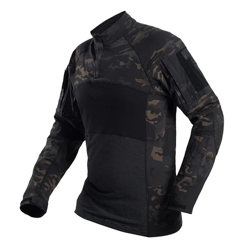 G4 Frog Suit Combat Shirt, Professional Tactical Wear, Men's Long Sleeve Military Shirt for Outdoor, Airsoft, wargame, MC Camo​