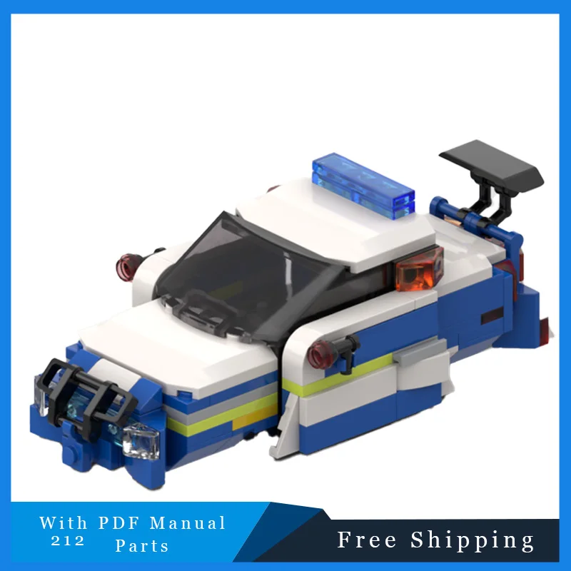 212 PCS MOC Technische Bouwstenen Cool Politieauto Baksteen Model Creatief Onderwijs DIY Montage Speelgoed Voor Kinderen Kerstcadeaus