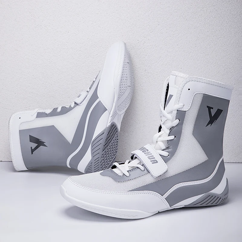 New Women Boxing Shoes Men Fitness Professional Wrestling Shoes Breathable Fighting Boots Gym Fitness Fighting Sports Shoes