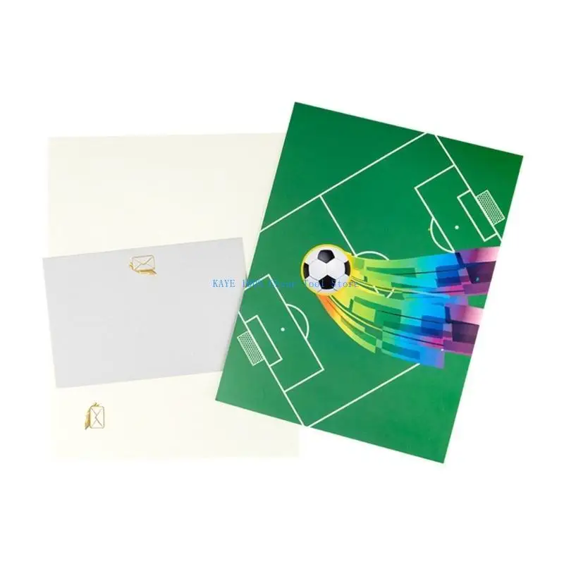 

G6KA Football Handmade Popup Card,Popup Greeting Card,Sports Card,Happy Birthday Card Father Day Cards with Envelope
