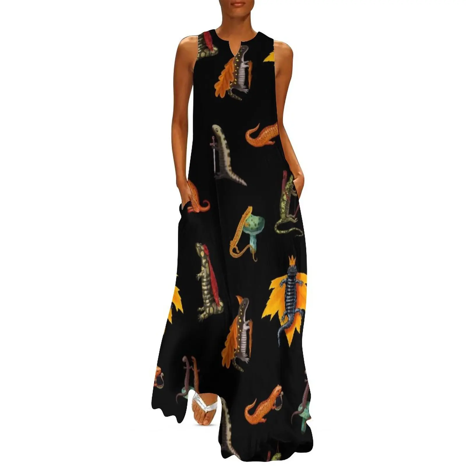 Medieval Salamanders and Newts Long Dress women's summer dresses 2025 evening dresses women luxury woman party dress Dress