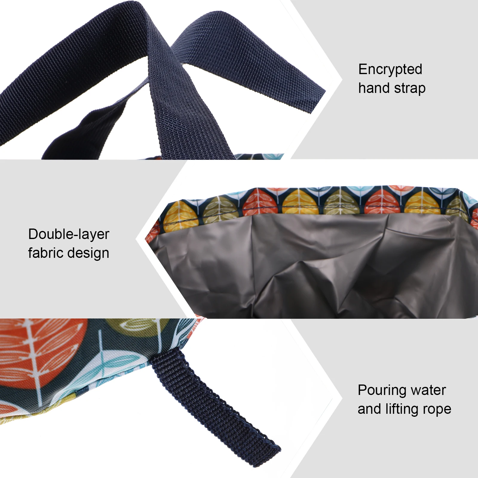 

Portable Foot Bath Washbasin for Travel Collapsible Spa Outdoor Hiking Water Bucket Tub Nylon Cloth