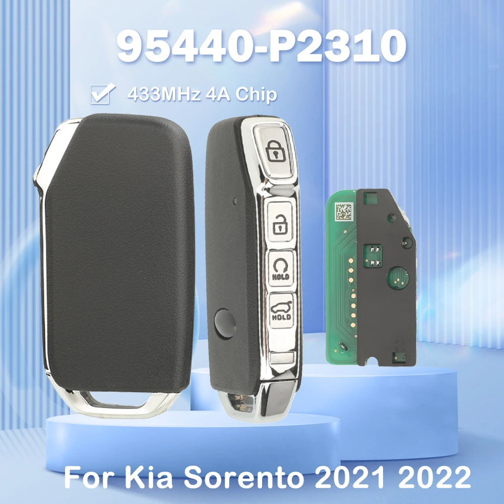 

jingyuqin Remote Car Key 433MHz 4A Chip For Kia Sorento 2021 2022 SY5SKFGE03 Smart SUV Keyless Go Fob Control 95440-P2310