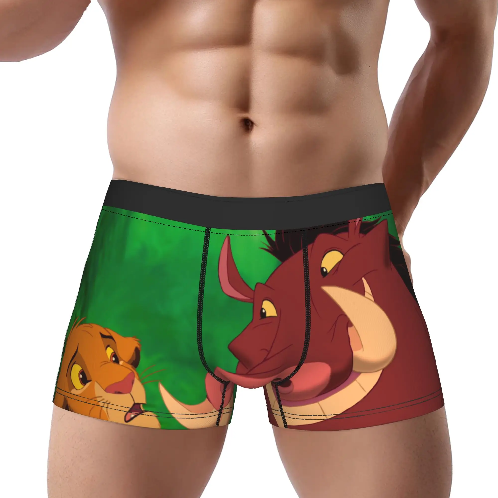 

Трусы-боксеры для взрослых 18+, мужские трусы The Lion King, удобные шорты-боксеры, мужское нижнее белье