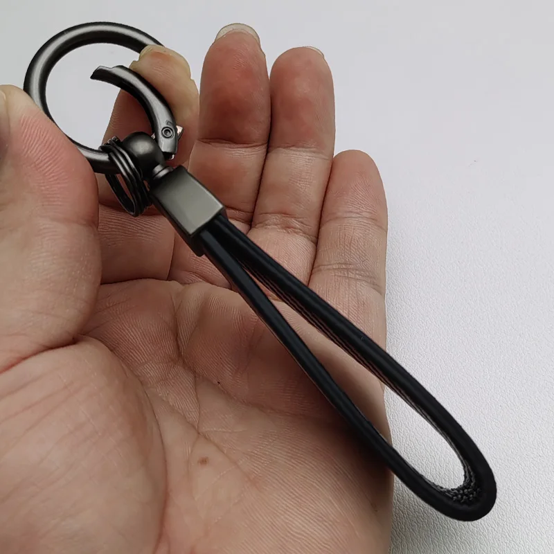 سلسلة مفاتيح من الجلد الكربوني N Line ، حلقة مفاتيح شعار NLine ، حلقات سلسلة المفاتيح ، شعار #4