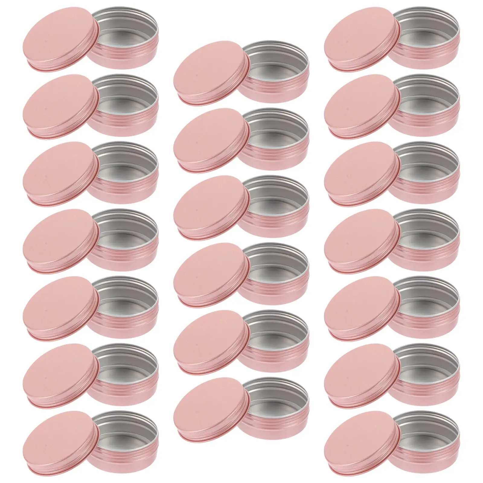 

20 Pcs Aluminum Boxes for Cosmetics Travel Containers Small Skincare Storage with Spiral Lid Practical Portable Home Use