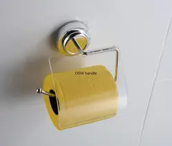 Modern Vacuum Suction Cup Toilet Paper Holder Removable Bracket for Bathroom Kitchen Stainless steel paper towel holder