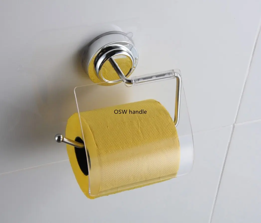 Modern Vacuum Suction Cup Toilet Paper Holder Removable Bracket for Bathroom Kitchen Stainless steel paper towel holder