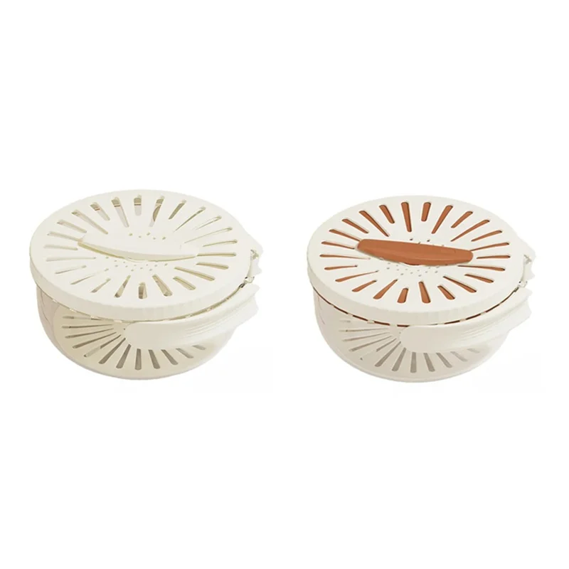 

ABWP-Fruit Drain Basket With Lid Vegetable Washing Bowl Foldable Handle Cleaning Colander Refrigerator Crisper Kitchen Boxes