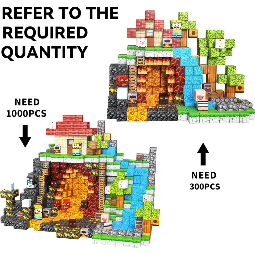 مجموعة مكعبات بناء جذعية مكونة من 300 قطعة، مكعبات تكديس تعليمية للأطفال، هدية مثالية لعيد الميلاد أو عيد الميلاد