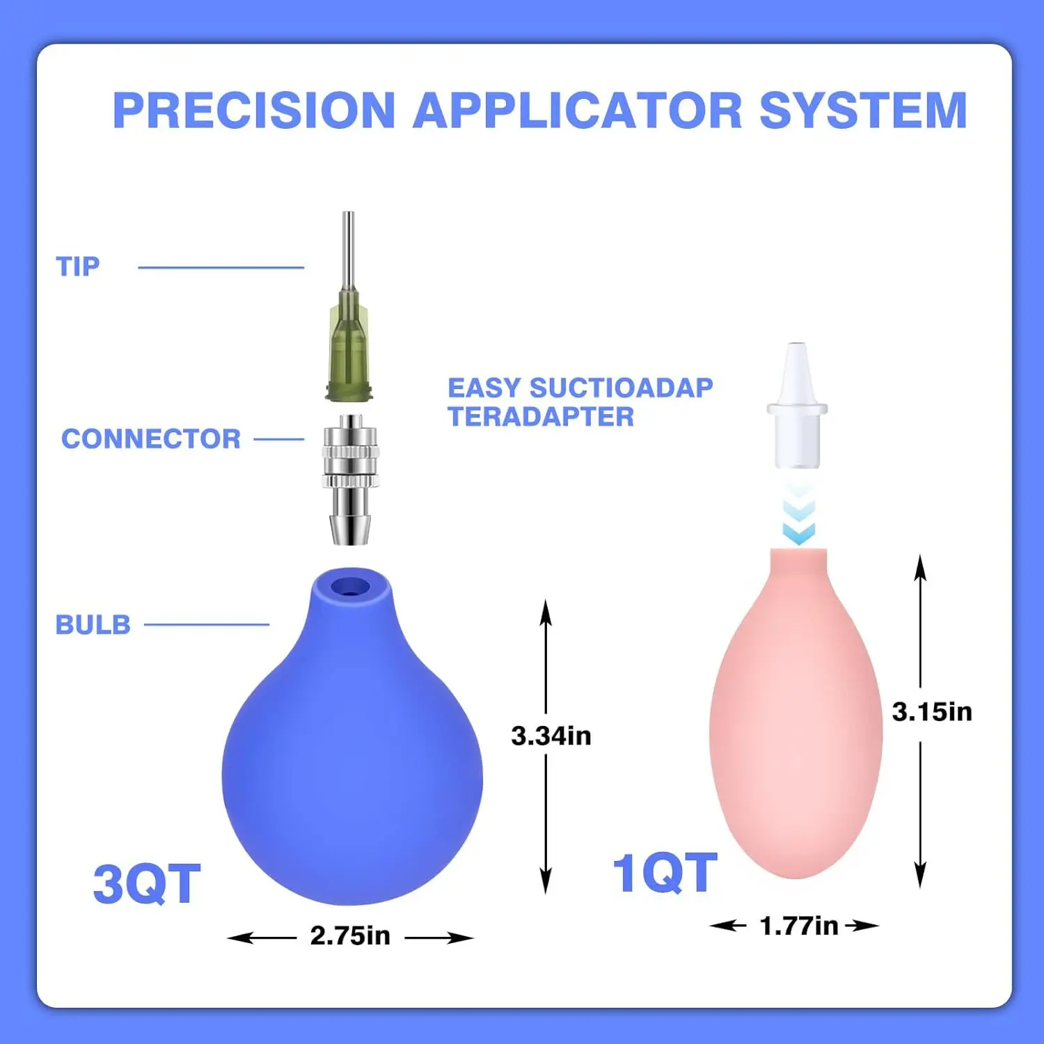 

1Set Blue Ceramic Pottery Tools Precision Applicator Slip Trailing Squeeze Bottle Clay Crafting Kit Pottery Accessories