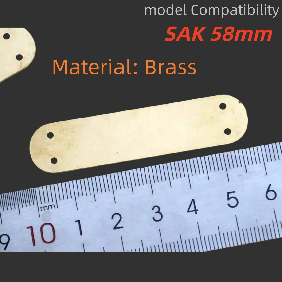 1 piece 0.5mm 0.8mm 1mm Brass Liners Lining Clamping Plate Partition For 58MM Victorinox Swiss Army Knives SAK DIY Accessories