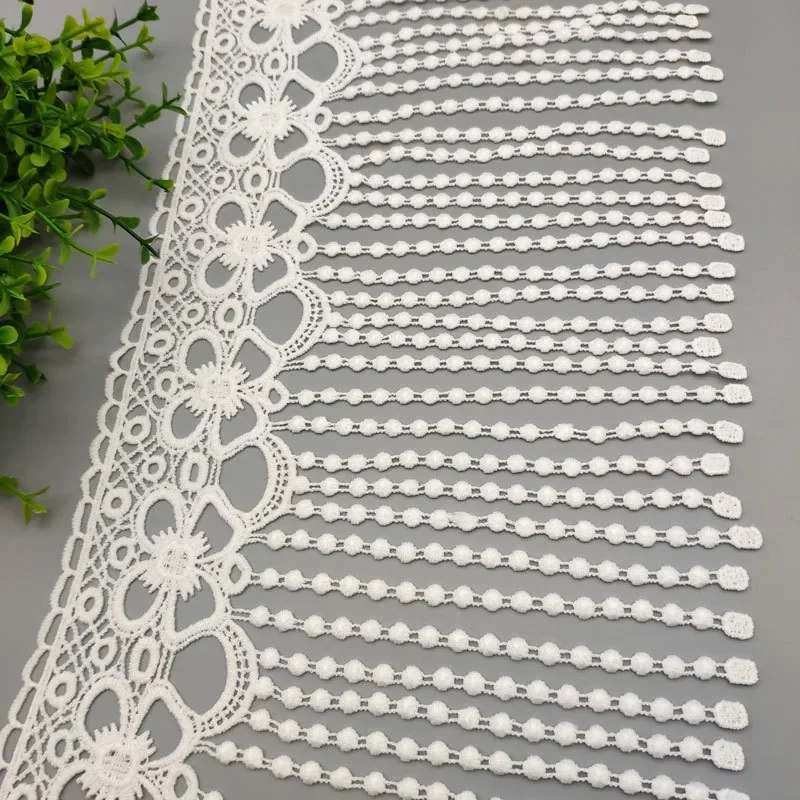 1 Yards White Lace Ribbon Wedding Dress Brocade Fabric