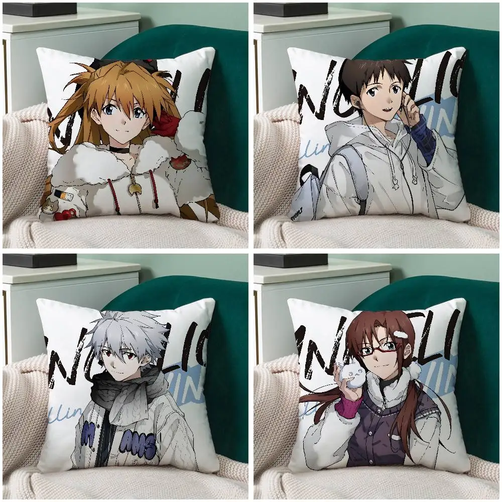 

Anime N-Neon Genesis Evangelion-S Pillow Case Throw Pillow Cover Nordic Vintage Style Cushion Covers Home Living Room Sofa Couc