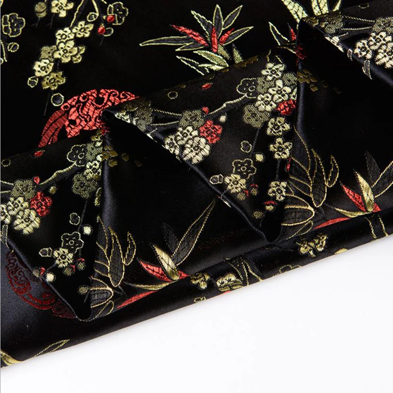 استوردت فرنسا قماش الجاكار الأسود الدمشقي لفستان الستار خليط DIY النسيج