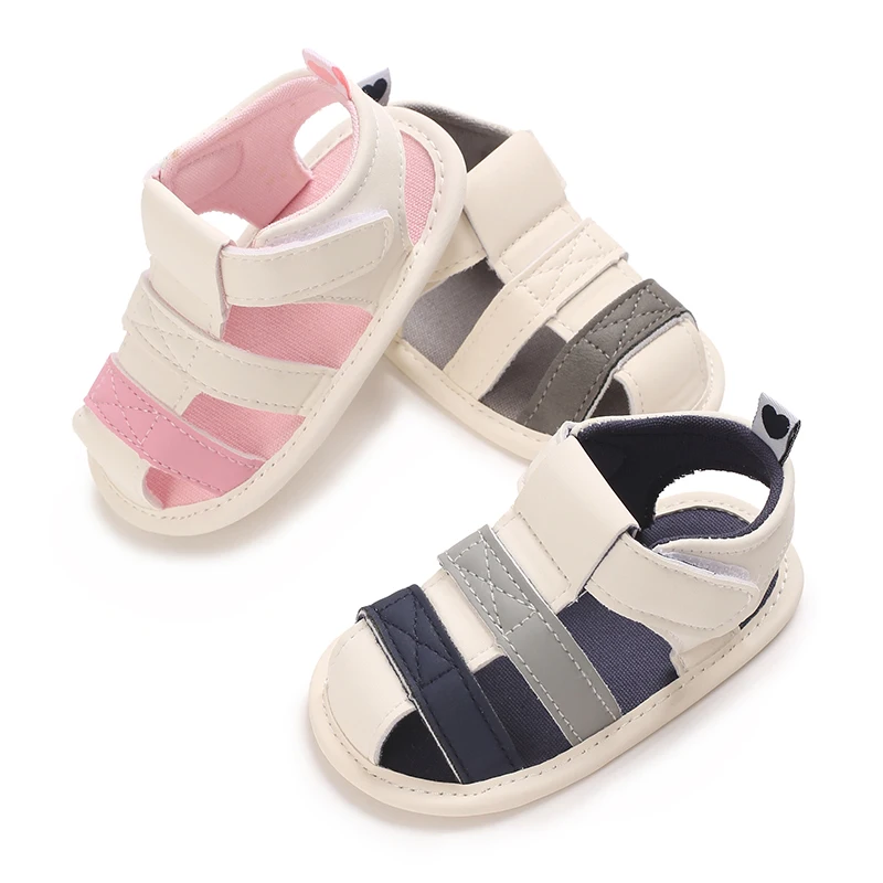 

Adjustable Velcro Baby Sandals, Closed Toe Design, Soft Sole Breathable Summer Infant First Walker Shoes