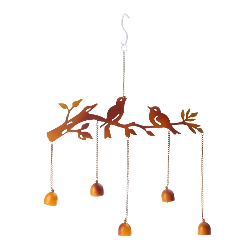 

Home Wind Charm Memorial Windchimes Hanging Wind Bells Iron Bird Art Glass Gardens Pendant Ornament Decorate Commemorate 45BE