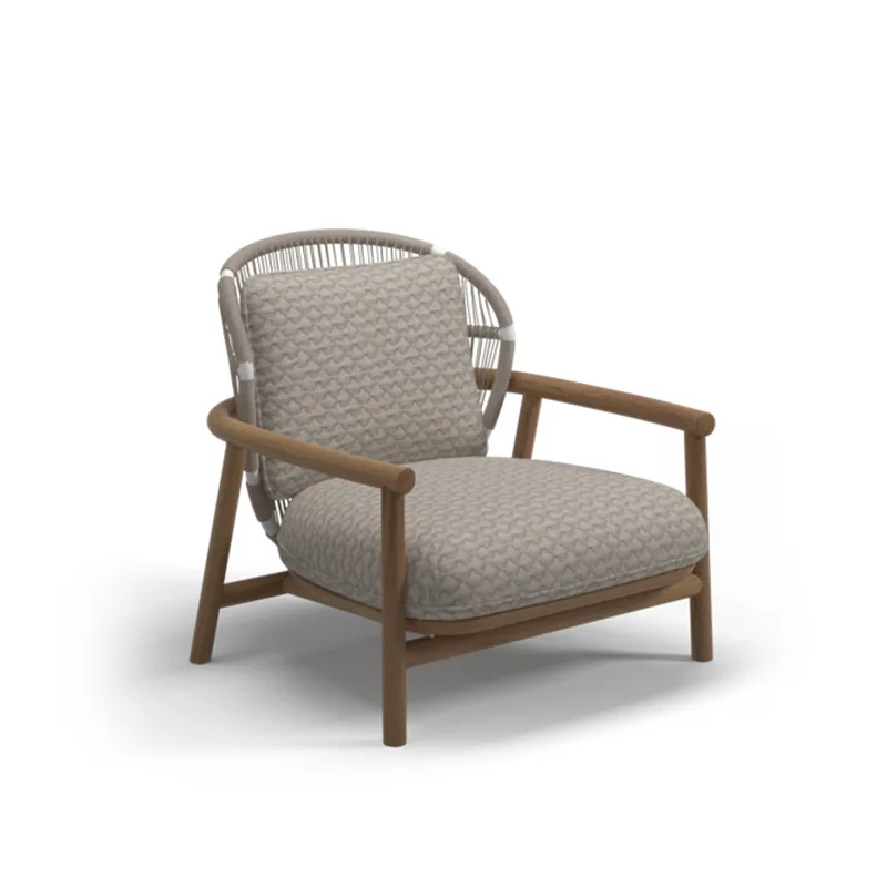 

✗x Modern Outdoor Solid Teak Wood One Seat Eco-Friendly Durable Sofa Lazy Design Rainproof Sunscreen*