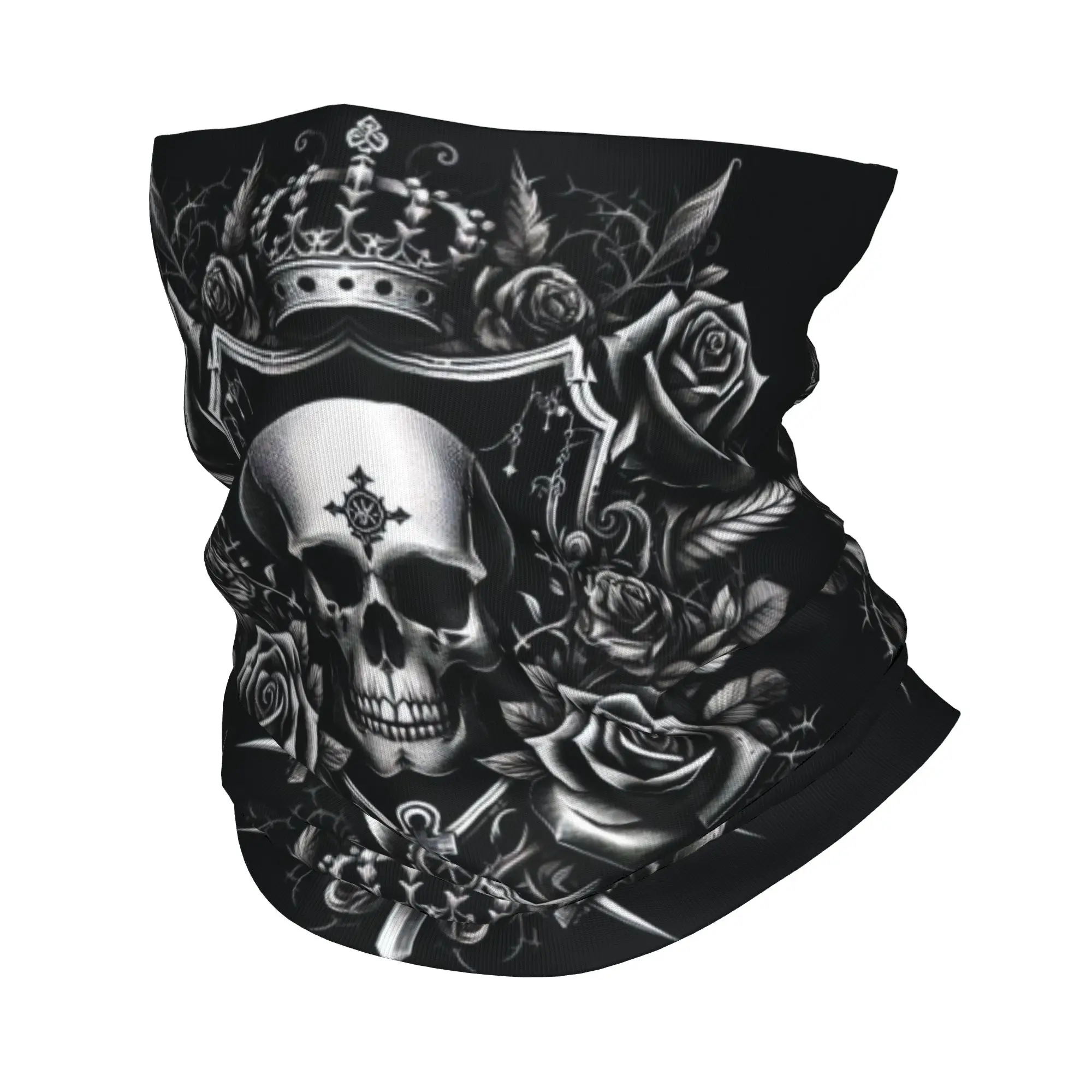 

Skull Gothic Style Ilustration Bandana Neck Cover Printed Face Scarf Multifunction Headband Outdoor Sports Unisex Adult